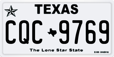 TX license plate CQC9769