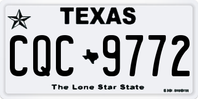 TX license plate CQC9772
