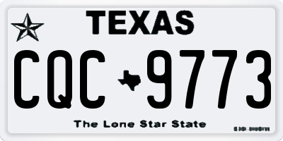 TX license plate CQC9773