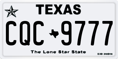 TX license plate CQC9777