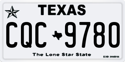 TX license plate CQC9780