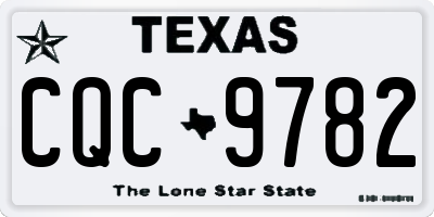 TX license plate CQC9782