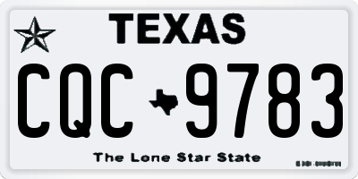 TX license plate CQC9783