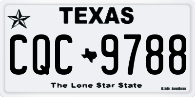 TX license plate CQC9788