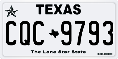 TX license plate CQC9793