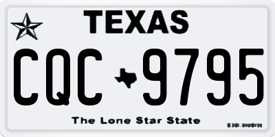 TX license plate CQC9795