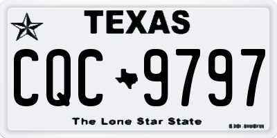TX license plate CQC9797