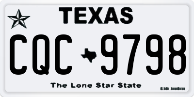 TX license plate CQC9798