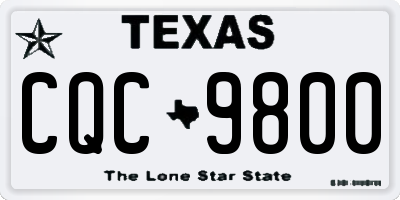 TX license plate CQC9800