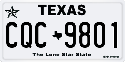 TX license plate CQC9801