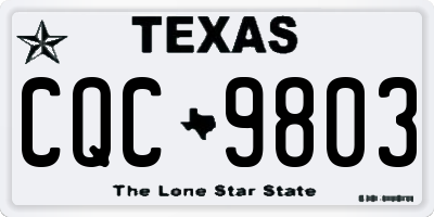 TX license plate CQC9803