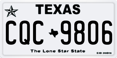 TX license plate CQC9806