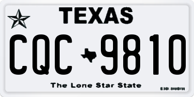 TX license plate CQC9810