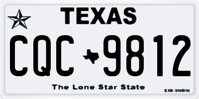 TX license plate CQC9812