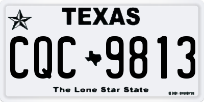 TX license plate CQC9813