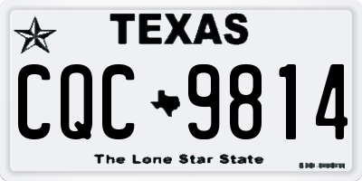 TX license plate CQC9814