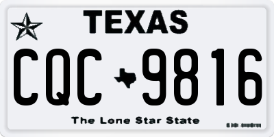 TX license plate CQC9816