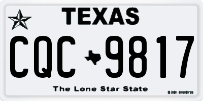 TX license plate CQC9817