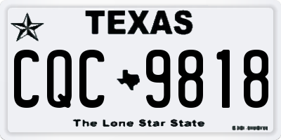 TX license plate CQC9818