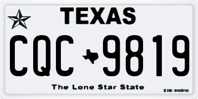 TX license plate CQC9819