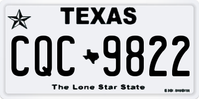 TX license plate CQC9822