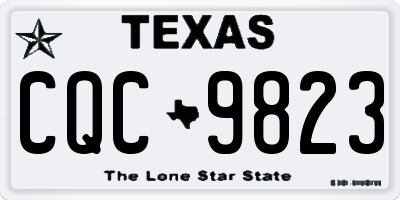 TX license plate CQC9823