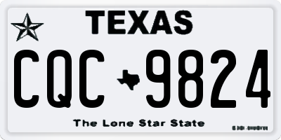 TX license plate CQC9824