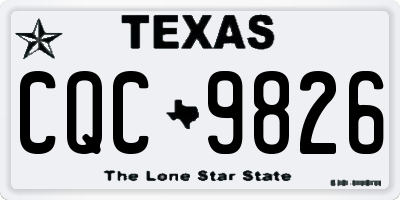 TX license plate CQC9826