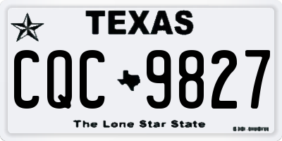 TX license plate CQC9827