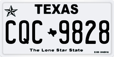 TX license plate CQC9828