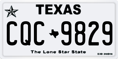 TX license plate CQC9829