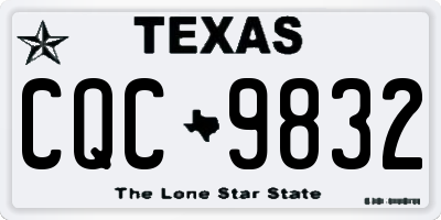 TX license plate CQC9832