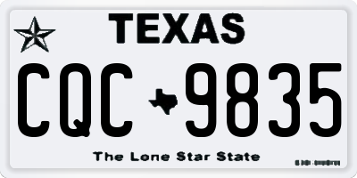 TX license plate CQC9835