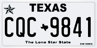 TX license plate CQC9841