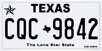 TX license plate CQC9842