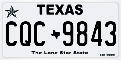 TX license plate CQC9843