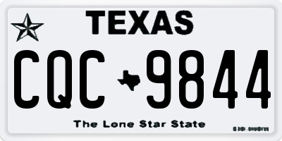 TX license plate CQC9844