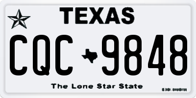TX license plate CQC9848