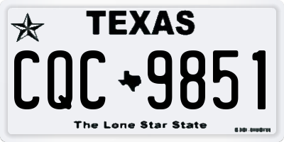 TX license plate CQC9851