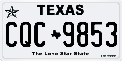 TX license plate CQC9853