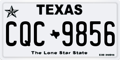 TX license plate CQC9856