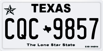 TX license plate CQC9857