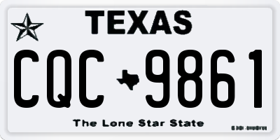 TX license plate CQC9861