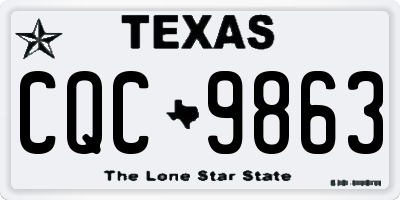 TX license plate CQC9863