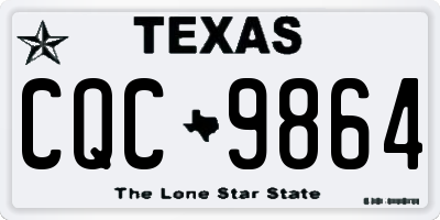 TX license plate CQC9864