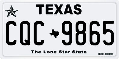TX license plate CQC9865