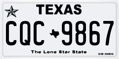 TX license plate CQC9867