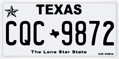 TX license plate CQC9872