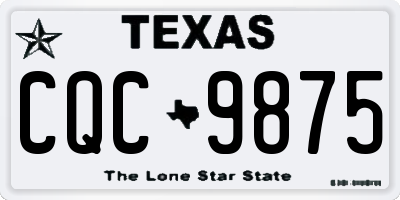 TX license plate CQC9875