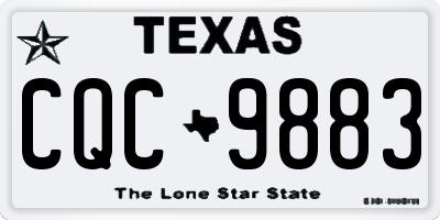 TX license plate CQC9883